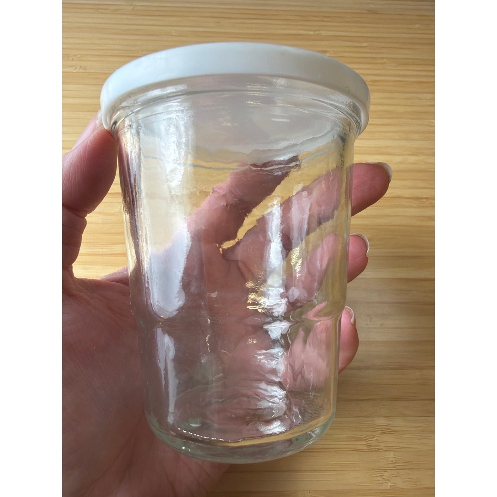 Ball Glass Jar w Lid Small Storage Container Clear Kitchen Jar 3.75"